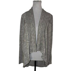 Athleta Nirvana Heathered Gray Open Front Modal Blend Cardigan Size M